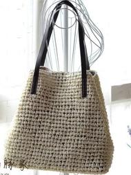 Straw Bag Beach Bag Grass Bag Simple Crochet Bag Rattan