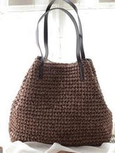 Load image into Gallery viewer, Straw Bag Beach Bag Grass Bag Simple Crochet Bag Rattan