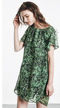 Load image into Gallery viewer, Printed Chiffon Short Sleeve Short Mini Dress