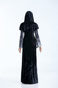 Black Witch Cosplay Halloween Maxi Dress