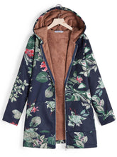 Load image into Gallery viewer, Retro Long Sleeve Leaves Floral Print Hoodie Outwear