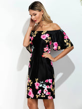 Load image into Gallery viewer, tropical Floral Women s Fashion Personality strapless Dress