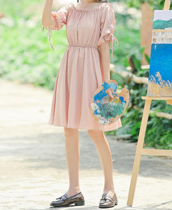 New Summer Solid Color Mini Dress