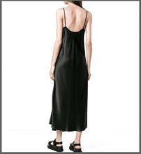 Load image into Gallery viewer, Big Size V-collar black Dress