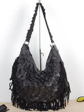 Load image into Gallery viewer, Pure Sheepskin Bohemian Soft Color and Black Tassel One Shoulder Crossbody Bag