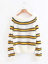 Load image into Gallery viewer, 2018 Winter Knit Long Sleeve Stripe Sweater