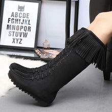Load image into Gallery viewer, Winter Vintage Tassel High Boots