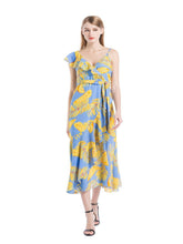 Load image into Gallery viewer, 2018 Printed Leaf Sexy Maxi Dress