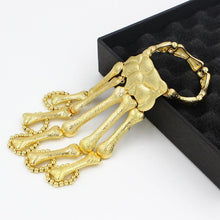 Load image into Gallery viewer, Exaggerated Metal Skeleton Skull Bracelet Ghost Claw with Finger Cuffs Halloween Accessories