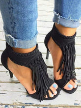 Load image into Gallery viewer, Fashion Tassels Heels Shoes For Women