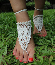 Load image into Gallery viewer, Handmade cotton thread flower anklet bracelet - 2