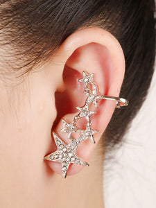 Gothic Rock Punk Style Crystal Shiny Ear Cuff Left Ear Fashion Jewelry Ear Clip