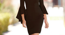 Load image into Gallery viewer, Sexy Off The Shoulder Five-Point Sleeves Bodycon Midi Dress