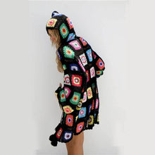 Load image into Gallery viewer, Handmade Hollow Tassel Hooded Sweater Cardigan