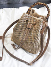 Load image into Gallery viewer, Khaki Fashion Knit Single Shoulder Bag