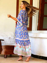 Load image into Gallery viewer, Bohemian Beach Holiday Style Pleated Print Dress