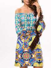 Load image into Gallery viewer, Summer Bohemia Floral Off Shoulder with Tassels Bodycon Mini Dress