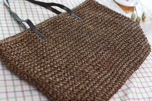 Straw Bag Beach Bag Grass Bag Simple Crochet Bag Rattan
