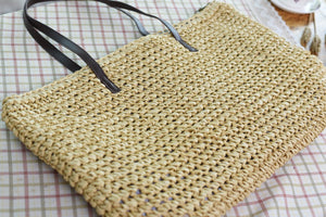 Straw Bag Beach Bag Grass Bag Simple Crochet Bag Rattan