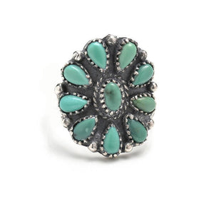 Gypsy Bohemian Wide Edition Retro Carved Truffle Cactus Sun Moon Geometry Ring