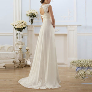 Sexy Elegant White Sleeveless Evening Dress