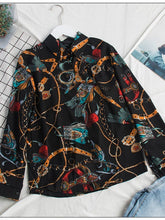 Load image into Gallery viewer, Casual Printed Colour Loose Long Sleeve Shirt
