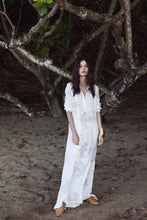 Load image into Gallery viewer, Embroidered White Long Sleeve Boho Dress