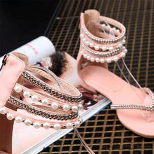 Load image into Gallery viewer, Behemian Summer Ankle Straps Fashion New Beaded Sandals Women&#39;s Shoes