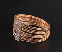 Load image into Gallery viewer, Fashion Multi-layer Wire Metal Exaggerated Circle Imitation Diamond Bracelet