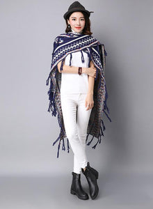 Winter Bohemian V Neck Knitted Long Cardigans Sweaters