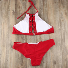 Load image into Gallery viewer, 2018 Red Hollow Sexy Swimwear Bikini Sets