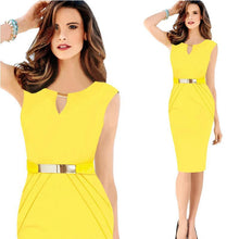 Load image into Gallery viewer, Elegant V Neck Sleeveless Bodycon Party Pencil Dress