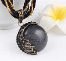 Load image into Gallery viewer, Bohemian Necklace Cat&#39;s Eye Stone Multilayer Braided Necklace and Chain Fashion Jewelry