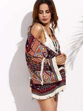 Load image into Gallery viewer, Boho Style Summer Long Sleeve Blouses Beach Cover-ups