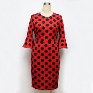 Polka Dot Bodycon Mini Dress