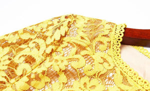 Autumn Lace Slim Bodycon Fishtail Midi Dress