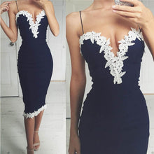 Load image into Gallery viewer, New Summer Sling Bag Hip Lace V-Neck Midi Dress