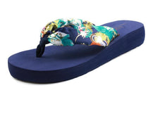 Load image into Gallery viewer, Bohemian Flip-Flops Thick Bottom Middle Heel Beach Shoes