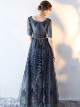 Load image into Gallery viewer, Elegant V-neck Waisted Evening Dress