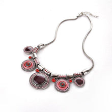 Load image into Gallery viewer, Popular retro luxury national style lady alloy drop oil Bohemia necklace