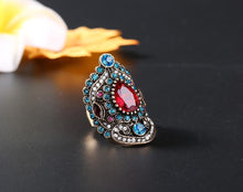 Load image into Gallery viewer, Retro Bohemia Crystal Ruby Gemstone Ring