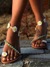 Load image into Gallery viewer, Summer Beach Flower Flat Sandals For Women