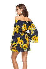 Load image into Gallery viewer, 2018 new arrival Printed Flower Strapless Mini dress