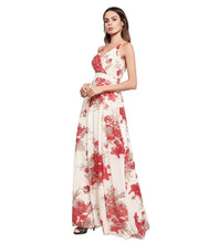 Load image into Gallery viewer, 2018 Summer Spaghetti Strap Print Backless Maxi Dress