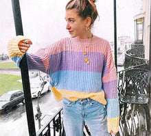 Load image into Gallery viewer, Cute Oversized Knitted Macaron Colors Winter Pullover Sweater