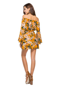2018 new arrival Printed Flower Strapless Mini dress
