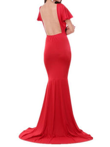 SEXY Fashion Slim fishtail long section celebrity evening gown