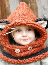 Load image into Gallery viewer, Knitted Fox Featured Warmer Hat