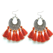 Load image into Gallery viewer, New Earrings for Xmas party beautiful round tassel bohemia earrings