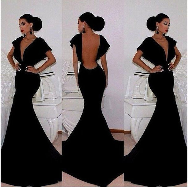 SEXY Fashion Slim fishtail long section celebrity evening gown